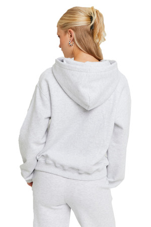 Tally Weijl Kadın Tam Femuarlı Kapüşonlu SweatShirt - SSWCOSKIMA Gri - 3