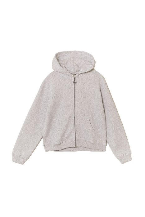 Tally Weijl Kadın Tam Femuarlı Kapüşonlu SweatShirt - SSWCOSKIMA Gri - 4
