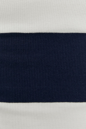 Tally Weijl Kadın Uzun Kollu Polo T-Shirt - STSCOFRAMAL Beyaz/Mavi - 6