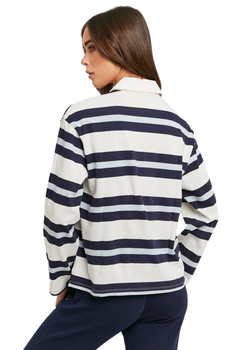 Tally Weijl Kadın Uzun Kollu Polo T-Shirt - STSCOMANZA4 Beyaz - 3