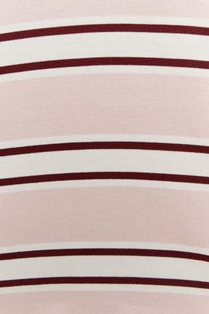 Tally Weijl Kadın Uzun Kollu Polo T-Shirt - STSCOMANZA4 Pembe/Beyaz - 6