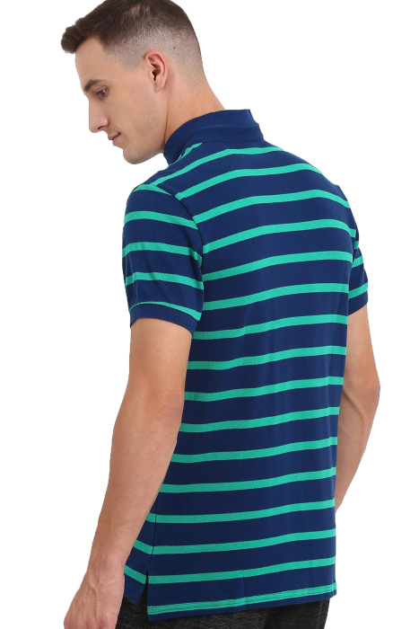 Tc 1 Erkek Polo T-Shirt - EC5352 Petrol Yeşili/Petrol Mavisi - 4