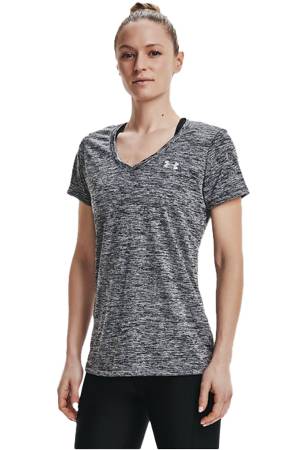 Tech Ssv - Twist Kadın V Yaka T-Shirt - 1258568 Siyah - Under Armour