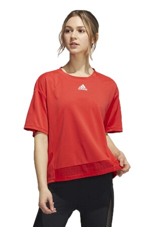 Training Heat.Rdy Mesh Tee Kadın T-Shirt - H50825 Kırmızı - 2