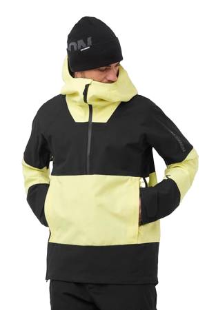 Transfer Anorak Erkek Mont - LC2145300 Siyah/Neon sarı - Salomon
