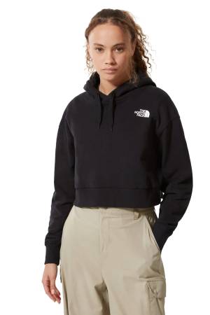 Trend Kapüşonlu Kadın Crop SweatShirt - NF0A5ICY Siyah - The North Face