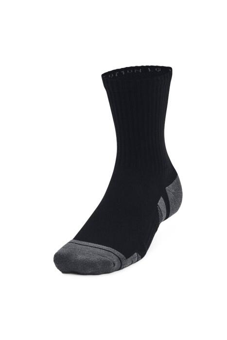 Ua Performance Cotton 3'lü Mid Unisex Çorap - 1379530 Siyah - 1