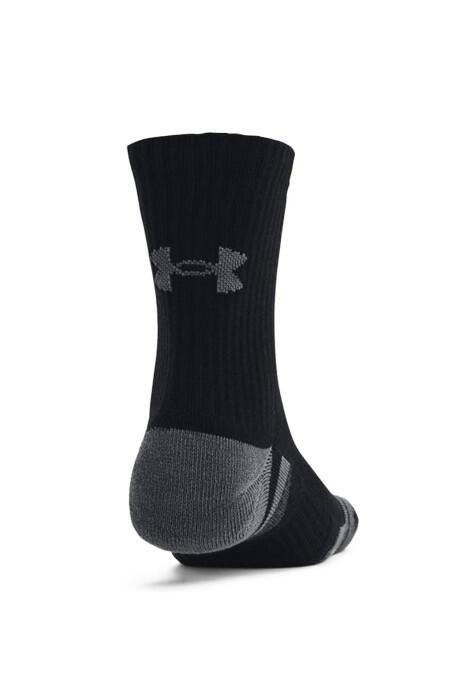 Ua Performance Cotton 3'lü Mid Unisex Çorap - 1379530 Siyah - 2