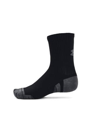 Ua Performance Cotton 3'lü Mid Unisex Çorap - 1379530 Siyah - 4
