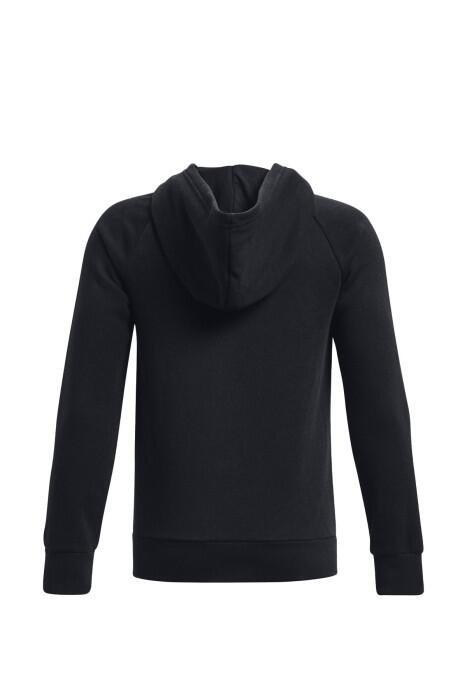 Ua Rival Fleece Tam Fermuarlı Kapüşonlu Erkek Çocuk SweatShirt - 1379794 Siyah - 2