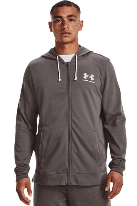 Ua Rival Terry Lc Fz Erkek SweatShirt - 1370409 Gri - 1