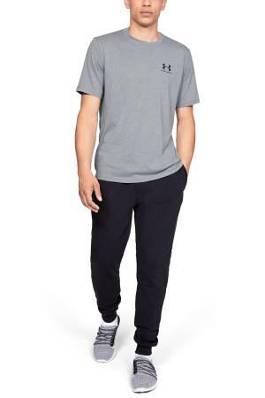 Ua Sportstyle Lc Ss Erkek T-Shirt - 1326799 Gri Melanj - Under Armour