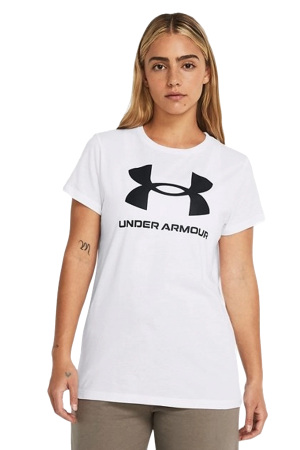 Ua Sportstyle Logo Kadın T-Shirt - 1356305 Beyaz - Under Armour