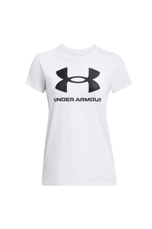 Ua Sportstyle Logo Kadın T-Shirt - 1356305 Beyaz - 3