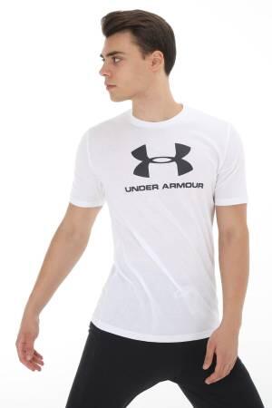 Ua Sportstyle Logo Ss Erkek T-Shirt - 1329590 Beyaz - Under Armour