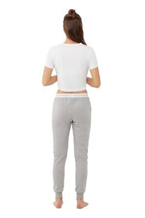 U.S. Polo Assn. Kadın Eşofman Altı - US.01.16602 Gri Melanj - 3