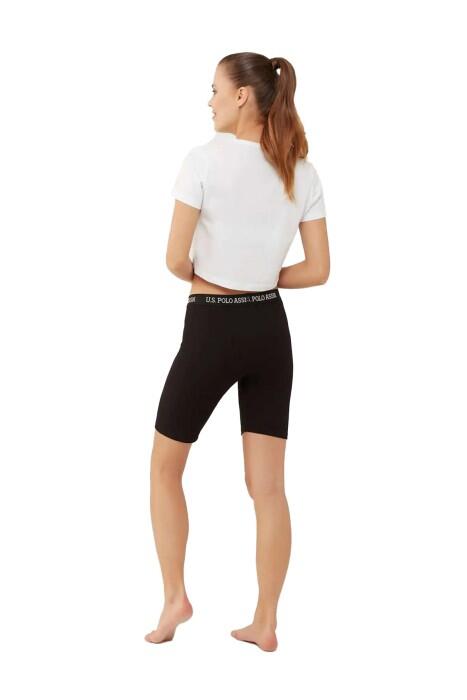 U.S. Polo Assn. Kadın Kısa Tayt - US.01.16607 Siyah - 2