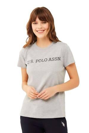 U.S. Polo Assn. Kadın T-Shirt - US.01.16595 Gri Melanj - U.S. Polo Assn.