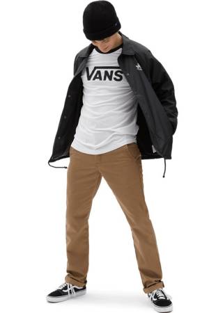 Vans Classic Raglan Erkek Uzun Kollu T-Shirt - VN0002QQ Beyaz/Siyah - 2