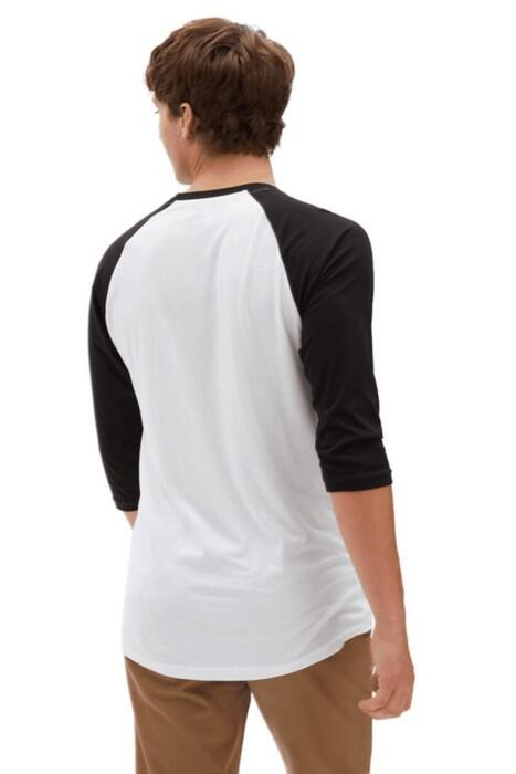 Vans Classic Raglan Erkek Uzun Kollu T-Shirt - VN0002QQ Beyaz/Siyah - 3