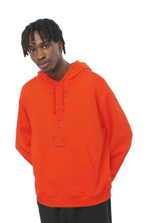 Worthy Erkek Kapüşonlu SweatShirt - LC2286900 Kırmızı - Salomon